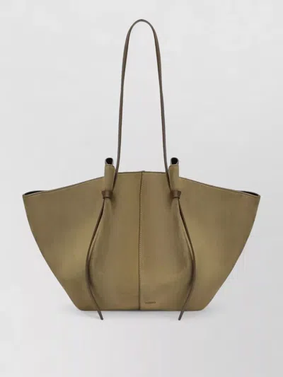 Yuzefi Large Mochi Bag In Fennel Suede Leather In Brown