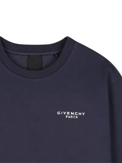 Givenchy Logo-print Sweater In Blue