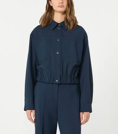 Weekend Max Mara Virgin Wool Jacket In Navy