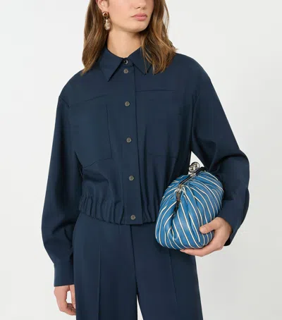 Weekend Max Mara Virgin Wool Jacket In Navy