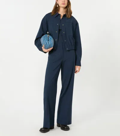 Weekend Max Mara Virgin Wool Jacket In Navy