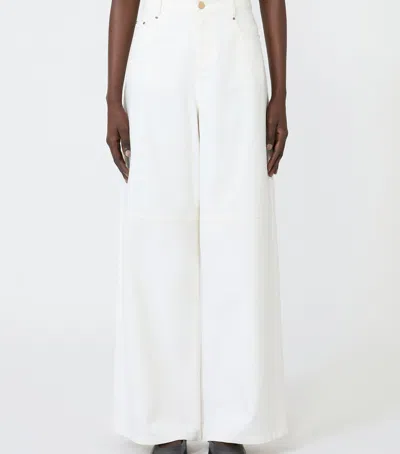 Max Mara Studio Mirna Wide Leg Jean In White