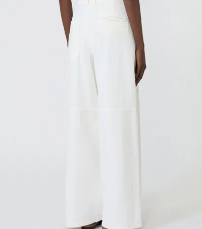 Max Mara Studio Mirna Wide Leg Jean In White