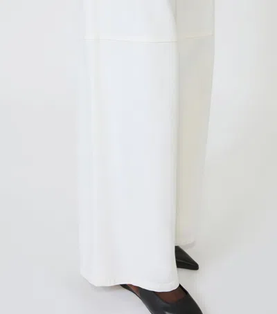 Max Mara Studio Mirna Wide Leg Jean In White