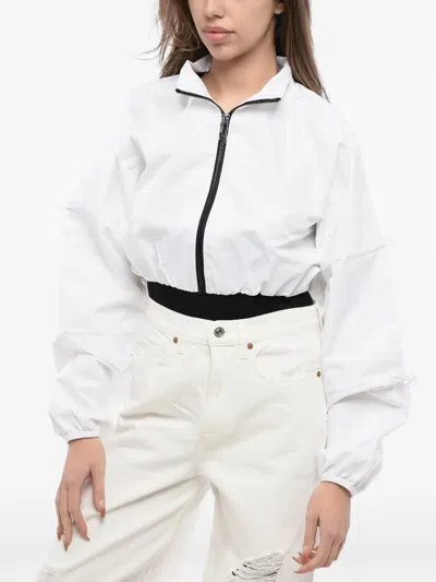 Reebok Cardi B Drawstring White Jacket In White