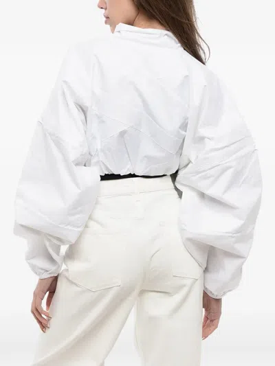 Reebok Cardi B Drawstring White Jacket In White