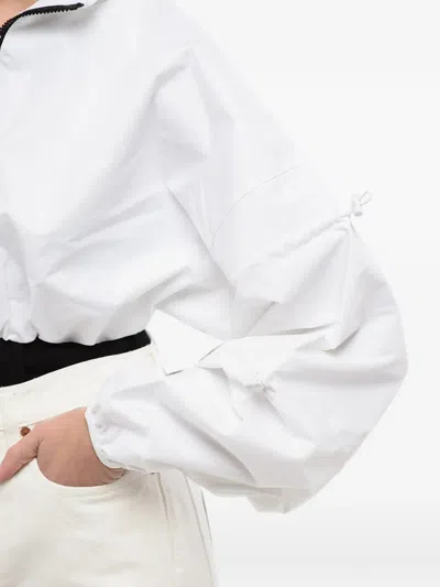 Reebok Cardi B Drawstring White Jacket In White