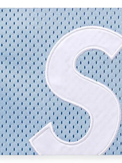 Supreme Logo-patch T-shirt In Blue
