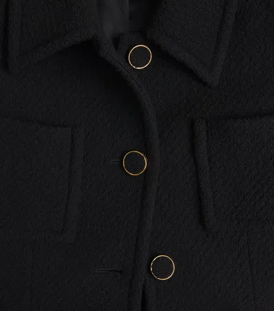Chloé Chic Virgin Wool Stretch Jacket With Soft Cotton-viscose Lining In Black