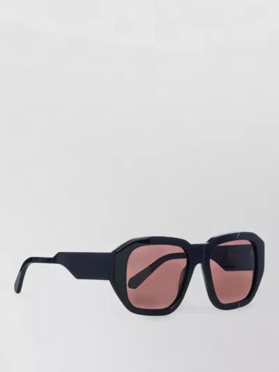 Facehide Sunglasses Colored Lenses Dark Rectangular Frame