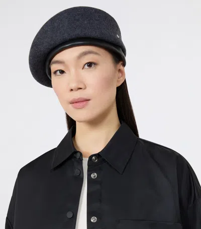 Weekend Max Mara Wool Beret In Grey
