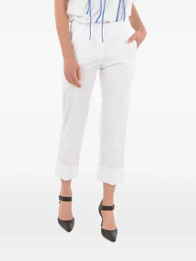 Quelle2 Belt-loop Trousers In White