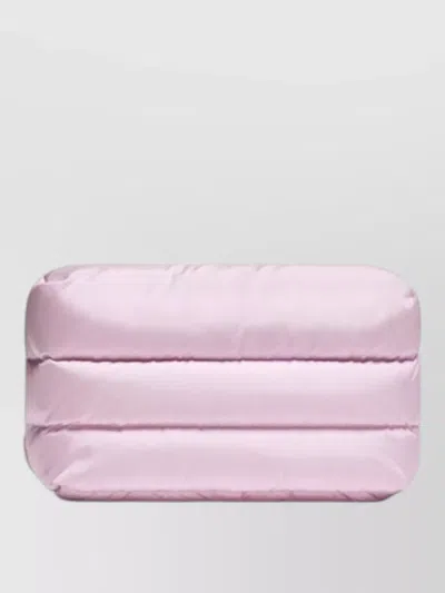 Moncler Caradoc Beauty Case Quilted Rectangular Design In Pink