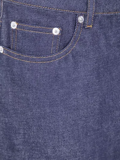 A.p.c. Denim Skirt Belt Loops Front Back Pockets In Purple