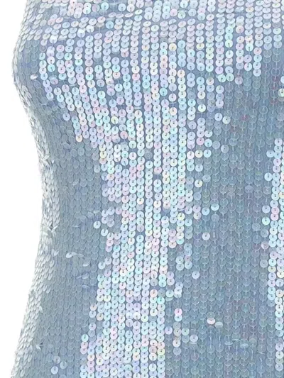 P.a.r.o.s.h Iridescent Sequin-embellished Mini Dress In Blue