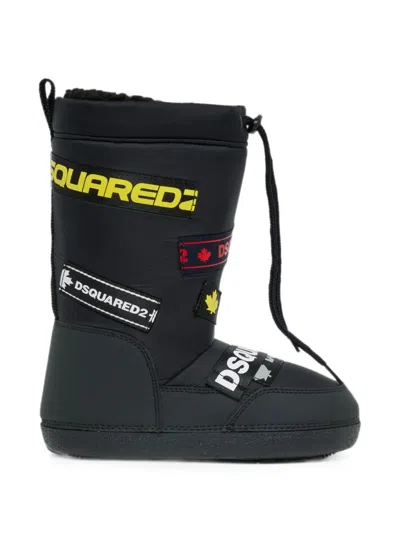 Dsquared2 Logo-patch Snow Boots In Black