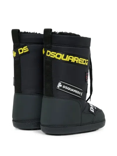 Dsquared2 Logo-patch Snow Boots In Black