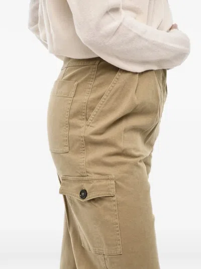 Woolrich Double-pleat Cargo Pants In Brown