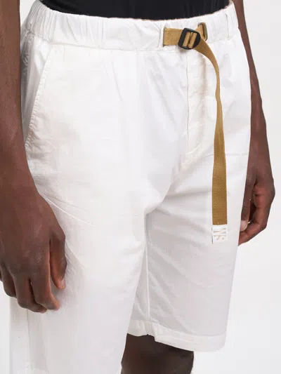 White Sand Bermuda In Cotone Stretch In White
