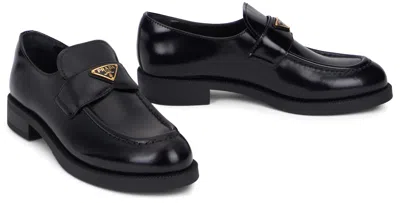 Prada Brushed Leather Loafers In Multi