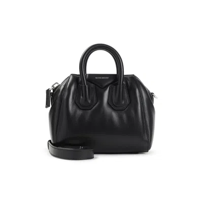 Givenchy Antigona Puffy Top-handle Bag In Leather In Black
