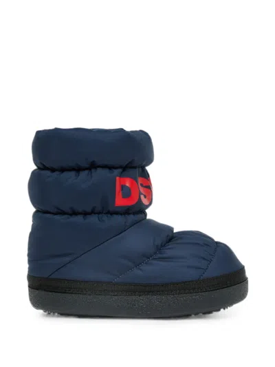 Dsquared2 Quilted Logo-print Snow Boots In Multi