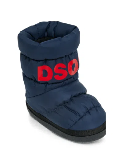 Dsquared2 Quilted Logo-print Snow Boots In Multi