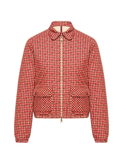 Moncler Lanset Packable Short Down Shirt Jacket In Multi