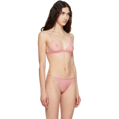 Calvin Klein Collection Pink Ruby Triangle Bralette In Sakura