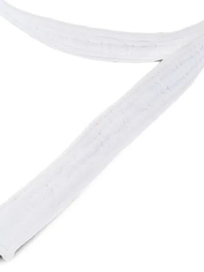 Dsquared2 White Twin Beach Solid Adjustable Belt In White