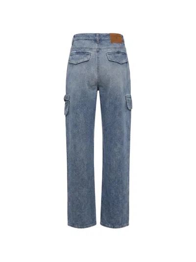 Ermanno Scervino Jacquard-pattern Cargo Jeans In Blue