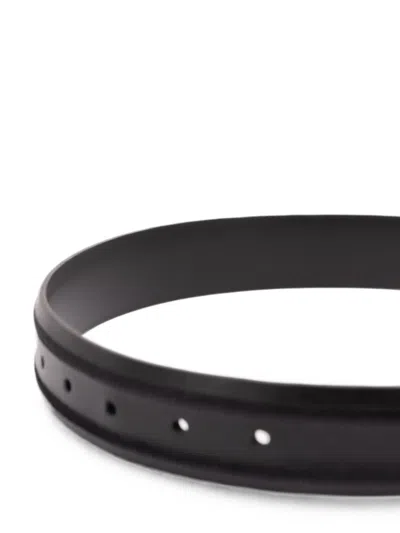 Orciani Monaco Leather Belt In Black