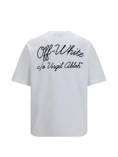 Off-white Script Logo Skate T-shirt In White