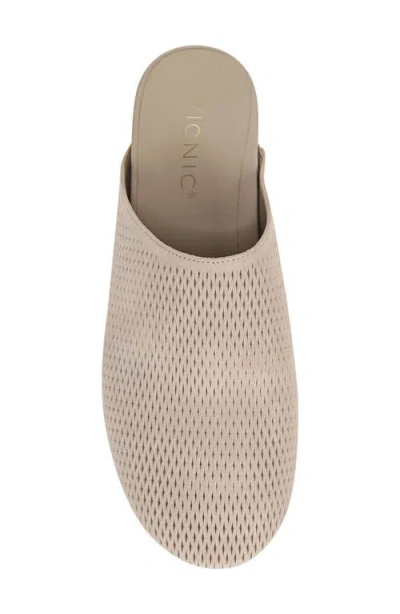 Vionic Opal Perforated Mule In Lucid Beige Suede