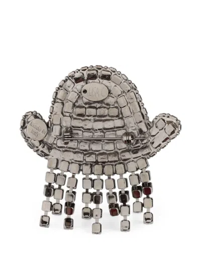 Lisa C Crystal-embellished Ghost Brooch In Multi