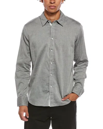 Rag & Bone Tomlin Cotton Dobby Button-up Shirt In Gray