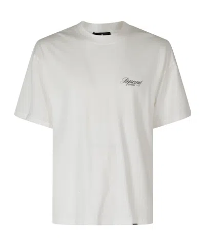 Represent Owners Club Script Logo-print T-shirt In White