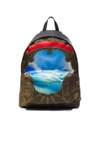 GIVENCHY GIVENCHY WAVE PRINT BACKPACK IN BLUE, BLACK.,BJ05764755