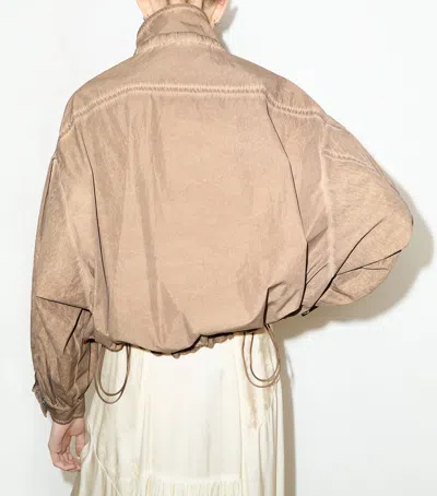 Max & Co . Oversized Zip-up Jacket In Brown