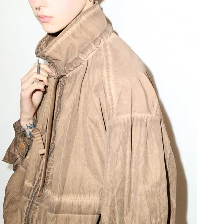 Max & Co . Oversized Zip-up Jacket In Brown