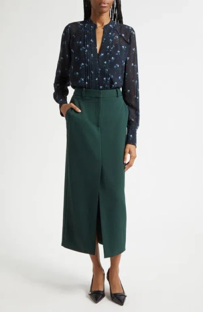 Veronica Beard Maxine Front Slit Skirt In Multi