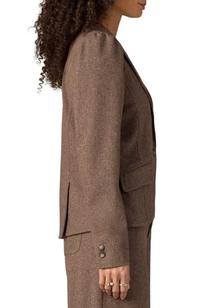 Wit & Wisdom Puff Shoulder Blazer In Multi