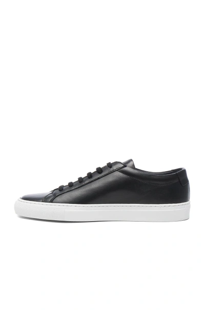 Shop Common Projects Original Leather Achilles Low In Black