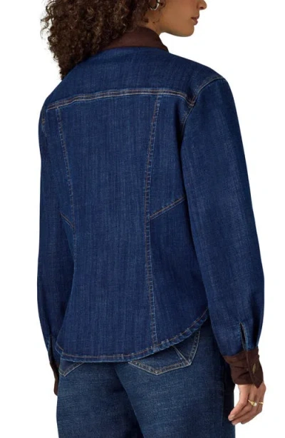 Wit & Wisdom Denim Button-up Jacket In Multi