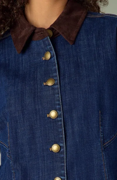 Wit & Wisdom Denim Button-up Jacket In Multi