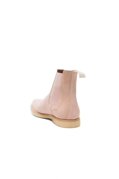 Shop Common Projects Suede Chelsea Boots In Pink. In Blush