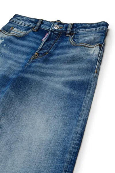 Dsquared2 Distressed-finish Jeans In Blue