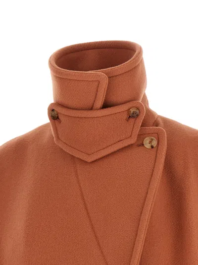 Chloé Double Breasted Jacket Buttoned Cuffs Pockets Lapels In Pink