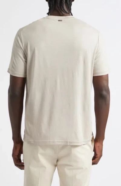Herno Solid Wool Jersey Crewneck T-shirt In Neutral
