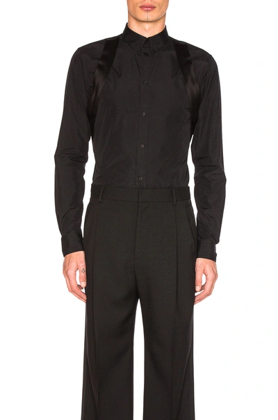 Givenchy Cuban-fit Shoulder Strap Shirt In Black